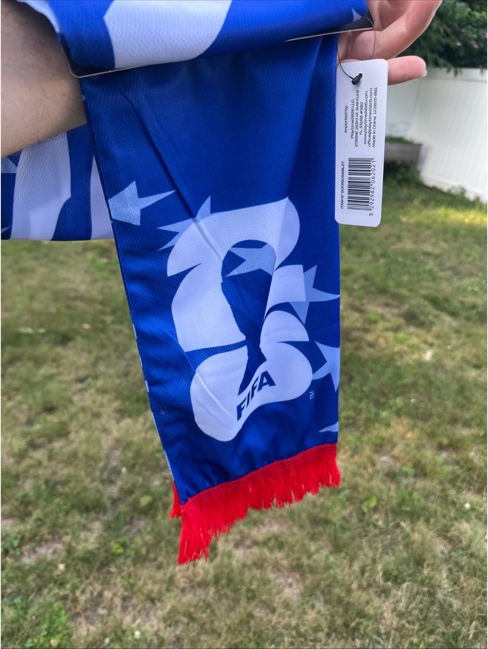 FIFA World Cup 2026 USA Soccer Scarf Official Blue Stars NEW - Picture 5 of 6